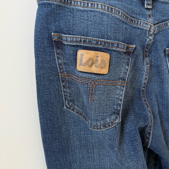 Lois Jeans Barrel Ivana High Rise Dark Wash Straight Leg - Picture 11 of 16